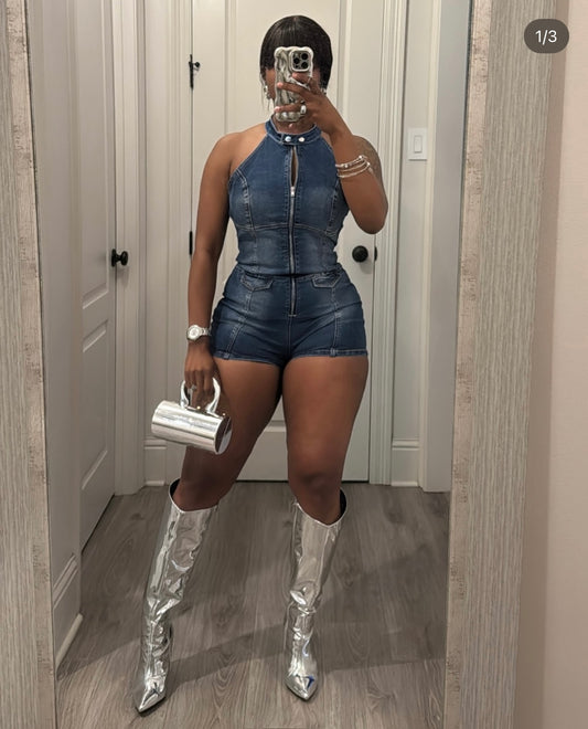 Denim one piece